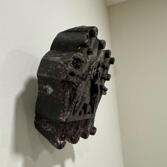 Vintage old Hand Carved Rare Wooden Textiles Printing Block Stamp /wall Art - Picture 4 of 7